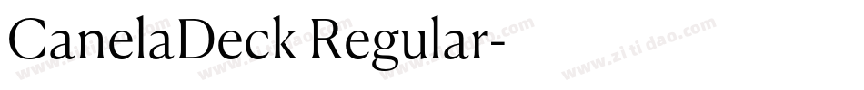 CanelaDeck Regular字体转换